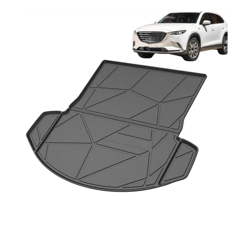 Kofferraummatte Für Mazda Für CX-9 2016-2023 Cargo Liner Allwetter-TPE-rutschfeste Kofferraummatten Wasserdichter Kofferraumwannen-Kofferraumteppich Kofferraum Schutzmatte von GFDJDF