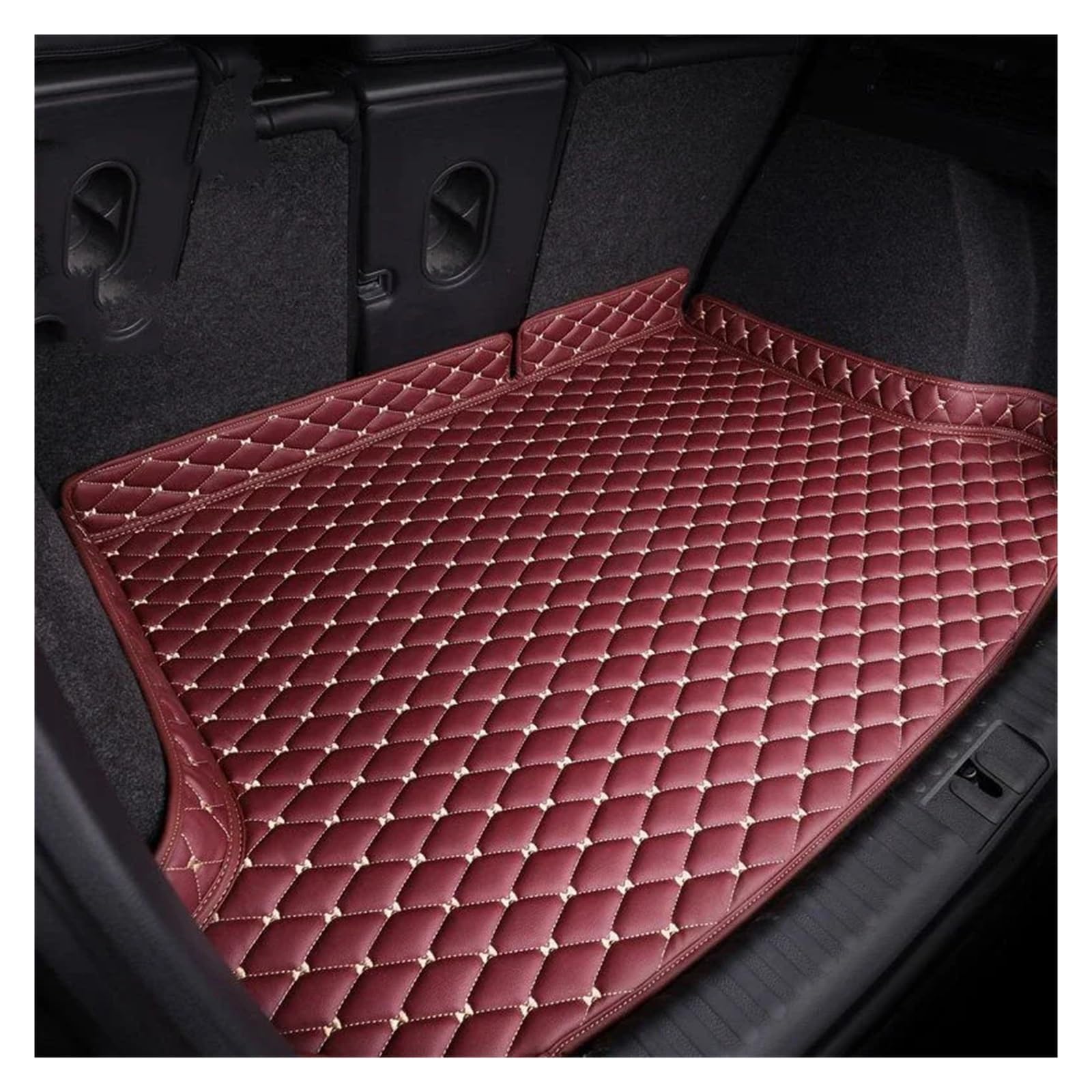 Kofferraummatte High Side Custom Car Kofferraummatte Für Volvo Für XC60 2018-2023 Cargo-Liner Teppich Innenzubehör Abdeckung Kofferraum Schutzmatte(Wine red 1pcs) von GFDJDF