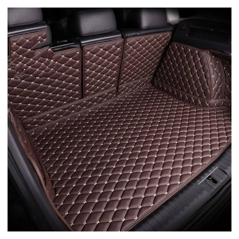 Kofferraummatte Hohe Seite Custom Car Kofferraummatte Für KIA Für Carens Fünf Für Sitz 2013 2014 2015 2016 Cargo-Liner Teppich Innen Zubehör Abdeckung Kofferraum Schutzmatte(Coffee1) von GFDJDF