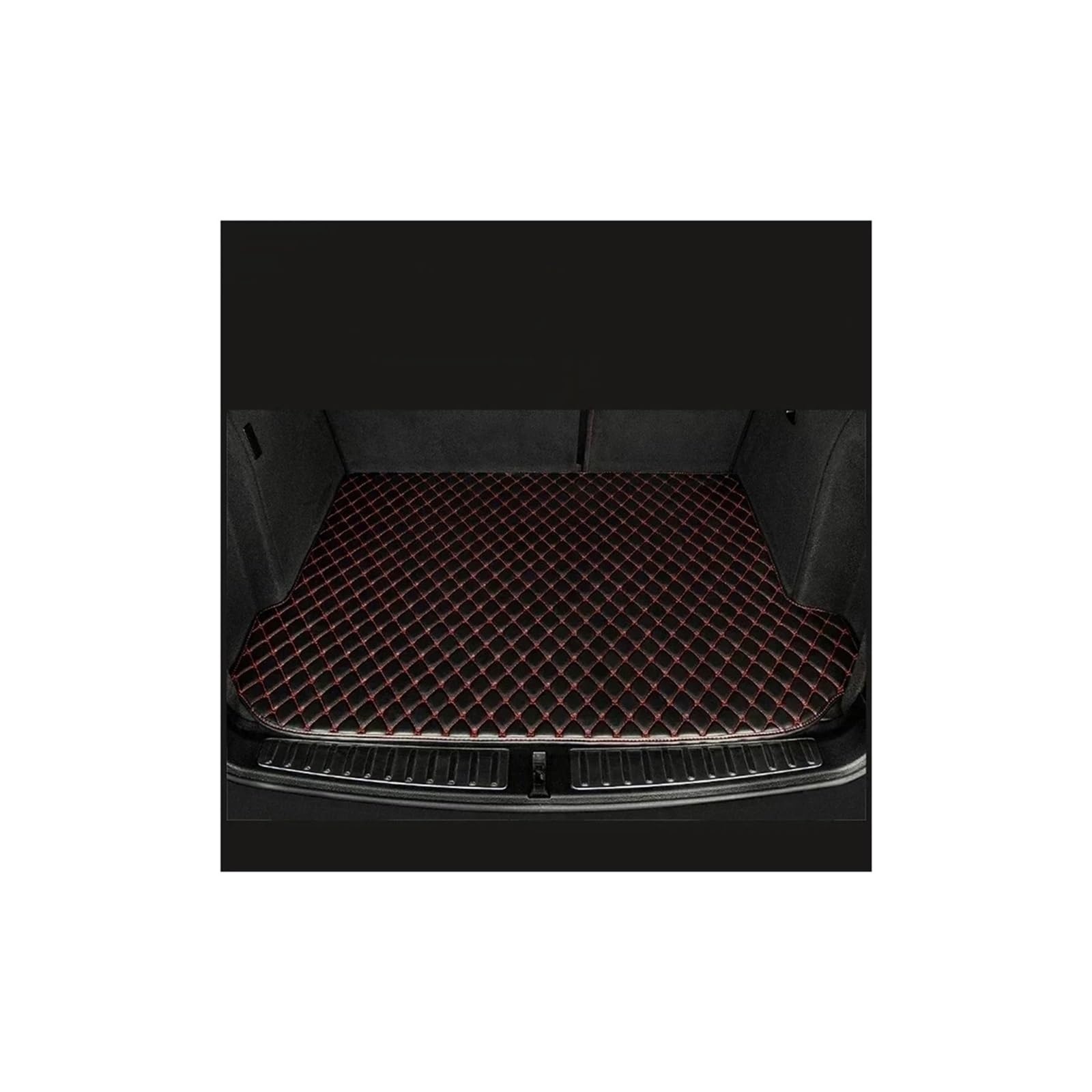 Kofferraummatte Kofferraummatten Für Fit Für Jazz 2013 2012 2011 2010 2009 2008 Lagerschränke Cargo Liner Teppich Auto-Innenausstattung Kofferraum Schutzmatte(Black with Red) von GFDJDF