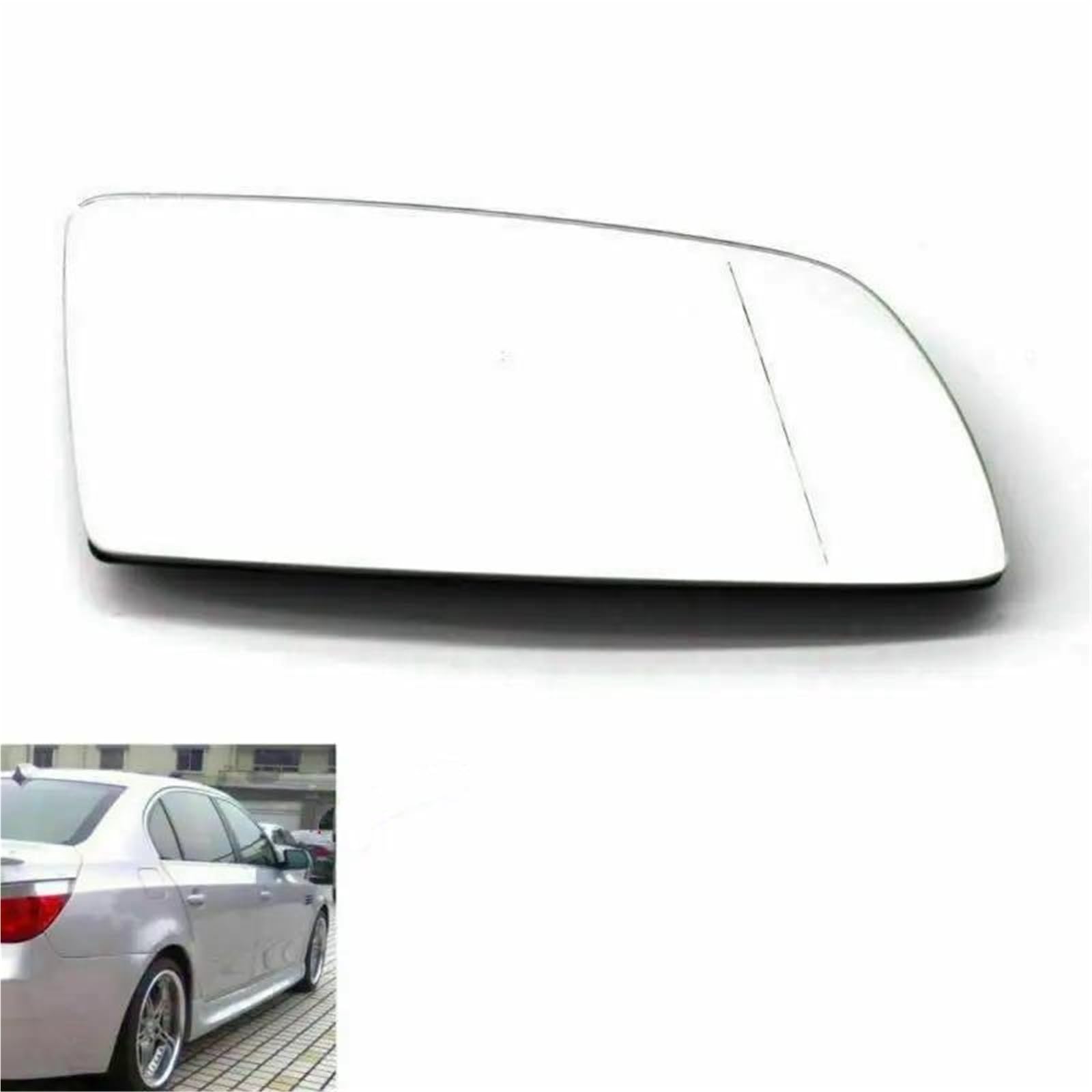 Spiegelglas Ersatz Für E60 E63 E64 B00 2004 2005 2006 2007 2008 2009 2010 Heizung Seitenflügelspiegelglas Links Rechts Auto Rückspiegel Beheiztes Spiegelglas Außenspiegel Glas(Weiß rechts) von GFDJDF
