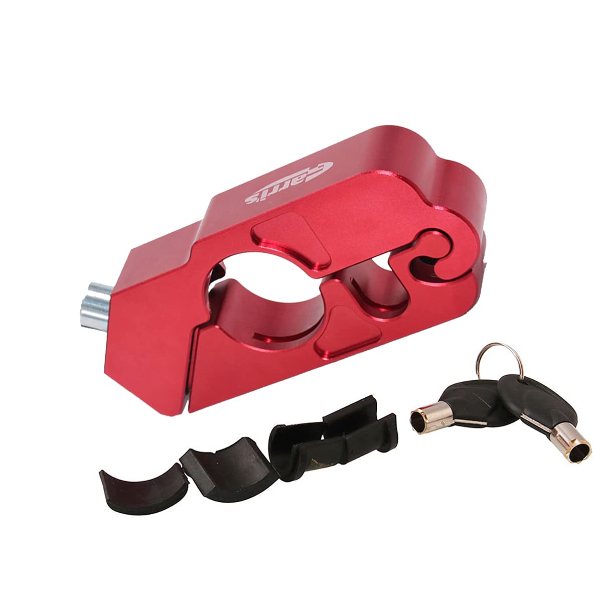 GFFG Motorrad Lenker Bremshebelschloss CNC Motorrad Grip Lock Gasbremsbrake Lenkerschloss zum sicheren Fahrrad, Scooter, Moped oder ATV im Unterschloss -Holster für einfache Lagerung und (Rot) GFFG Motorrad Lenker Bremshebelschloss CNC Motorrad Grip Lock Gasbremsbrake Lenkerschloss zum sicheren Fahrrad, Scooter, Moped oder ATV im Unterschloss -Holster für einfache Lagerung und (Rot) von GFFG