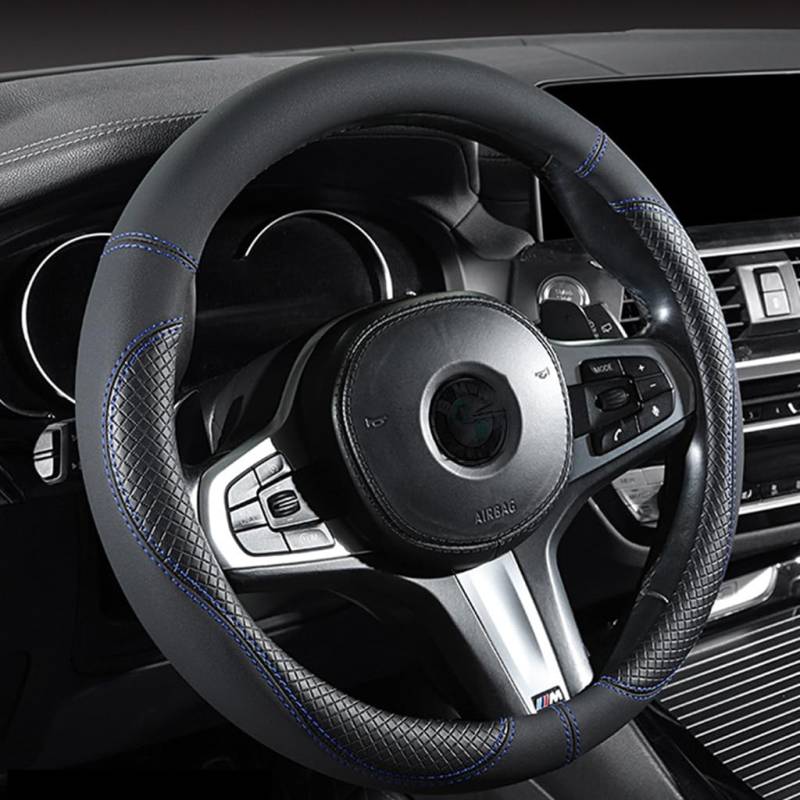 Lenkradbezug fürs Auto für Audi RS3 8V 8Y RS4 B5 B7 B8 B8 RS4 Convertible RS5, PU Leder Lenkradabdeckung rutschfest Lenkrad Bezug Atmungsaktive Auto Zubehör Innenraum,A-O Type von GFFLH