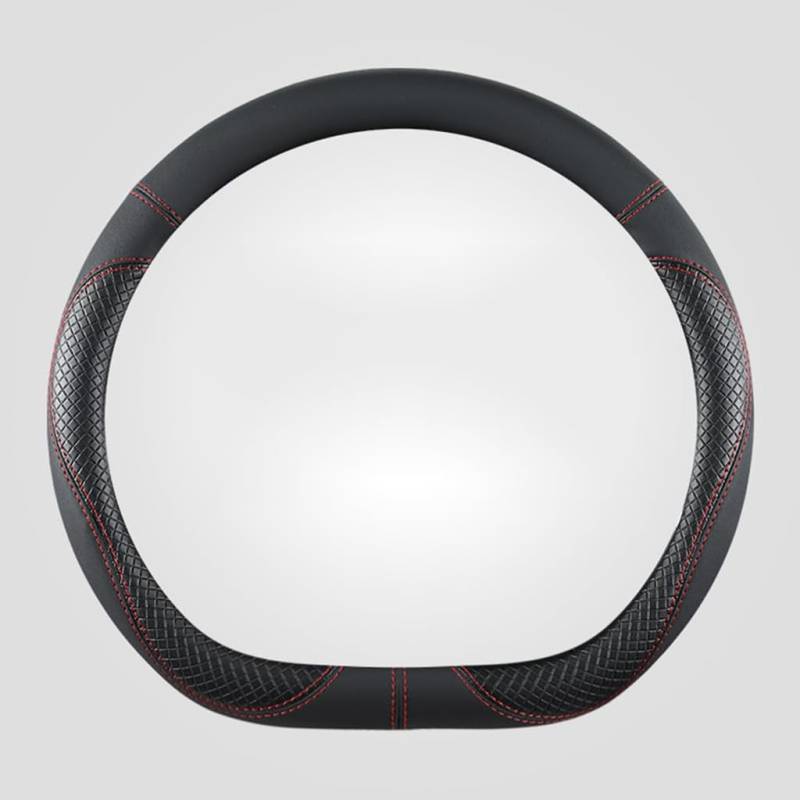 Lenkradbezug fürs Auto für BMW i3 i3s i4 i4 eDrive40 I4 eDrive40 M Sport i4 G26, PU Leder Lenkradabdeckung rutschfest Lenkrad Bezug Atmungsaktive Auto Zubehör Innenraum,B-D Type von GFFLH