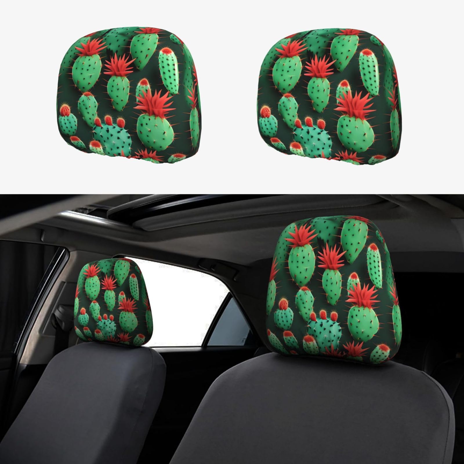 GFXEDSAH Viele kleine Kaktus-Kunstdruck-Universal-Kopfstützenbezüge, Autositz-Kopfstützenbezug, stilvolles Auto-Kopfstützenbezug-Set GFXEDSAH Viele kleine Kaktus-Kunstdruck-Universal-Kopfstützenbezüge, Autositz-Kopfstützenbezug, stilvolles Auto-Kopfstützenbezug-Set von GFXEDSAH
