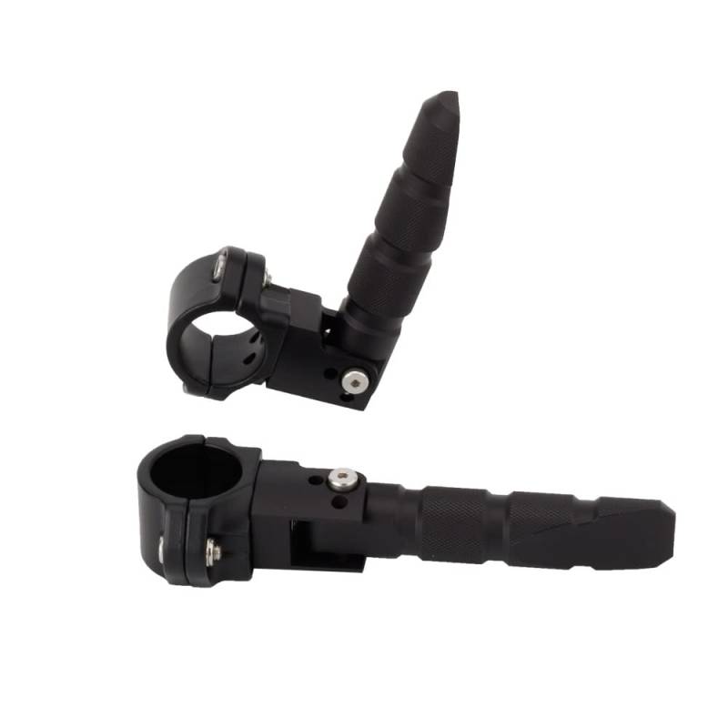 Für Benelli TNT125 TNT135 TNT300 TNT600 TRK502X BN302R alle 22 mm 25 mm 27 mm 32 mm Universal Highway Fußstütze 360 Grad drehbar 7/8 1 1,25 Zoll Sturzbügel Fußrasten (Schwarz) von GFYSHIP