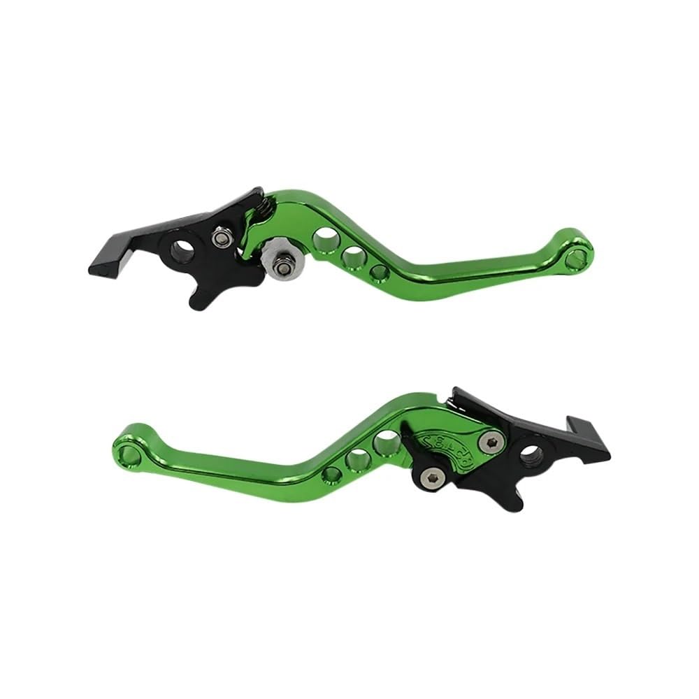 Motorradkupplungsgriff 2 Stück Universal CNC-Legierung Motorradbremsgriff Einstellbare Größe Moto Motorrad Modifikation Kupplung Trommelbremshebel Griff(Green) von GHALSIEAV