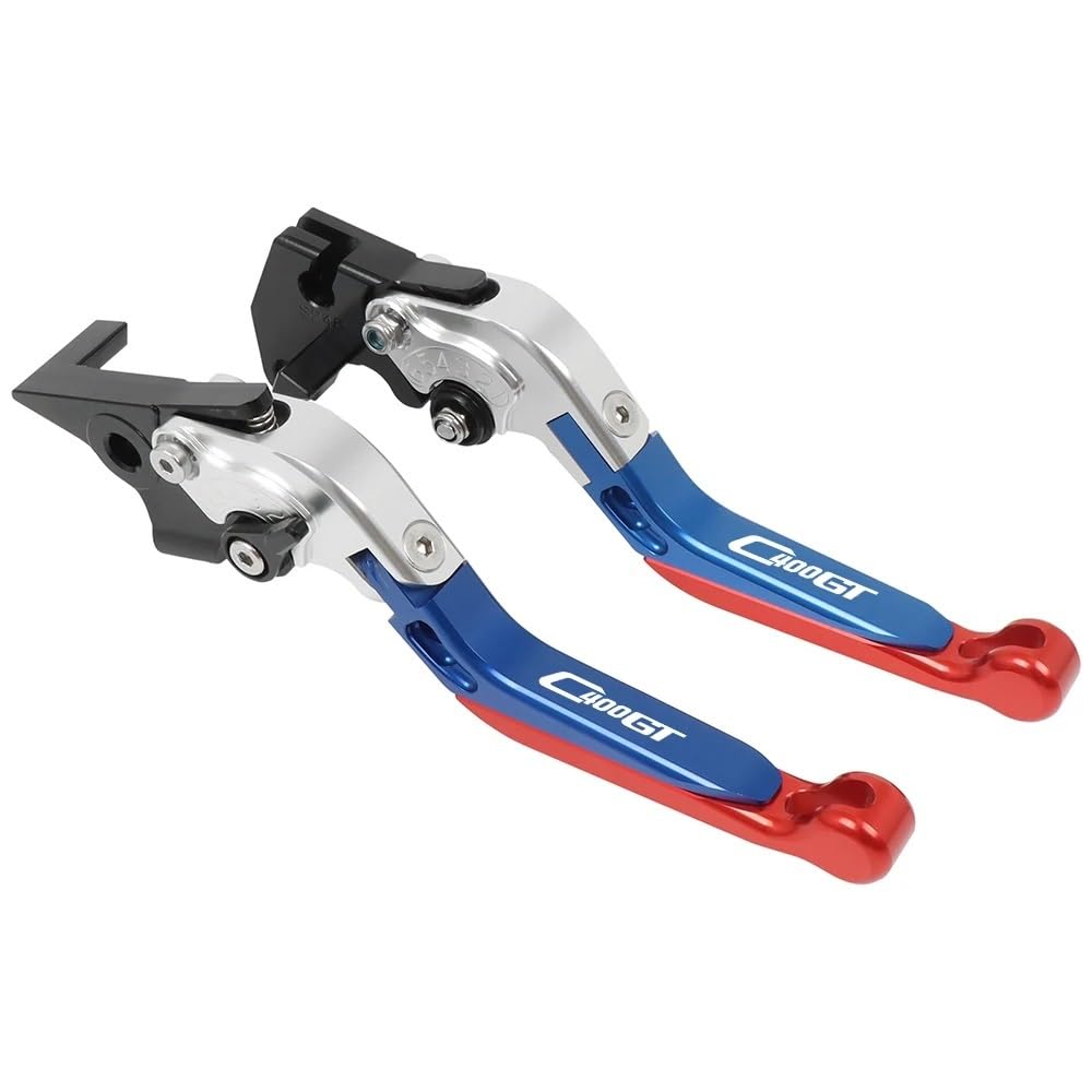 Motorradkupplungsgriff Für C400GT C400 GT C 400GT C400X 2018-2022 Motorrad Verstellbare Klappbremskupplungshebel Lenkergriffe Griffhebel(Sliver Blue C400GT) von GHALSIEAV