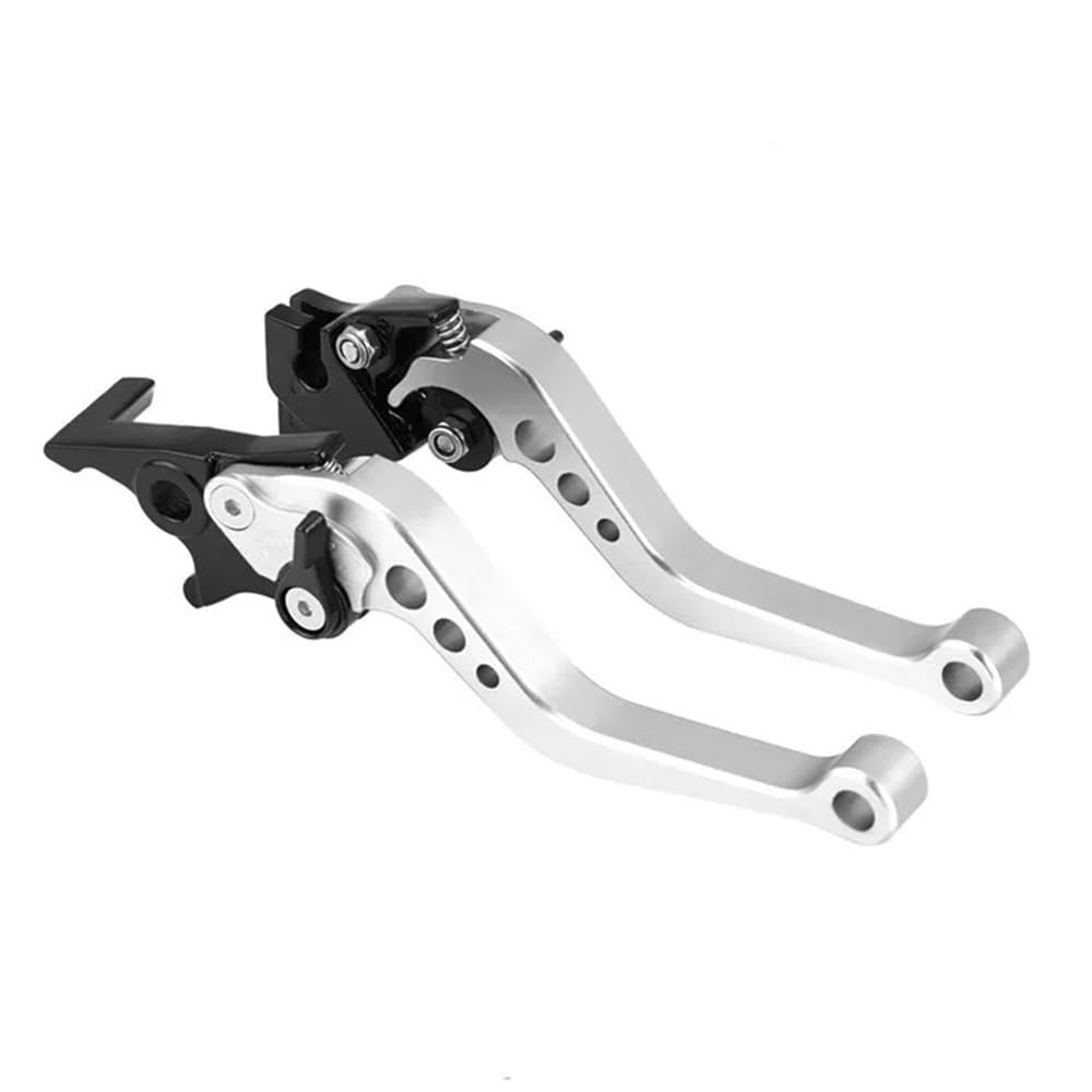 Motorradkupplungsgriff Universal Für Motorrad CNC Legierung Motorrad Brems Griff Modifikation Motorrad Kupplung Trommel Bremshebel Griff(Silver) von GHALSIEAV