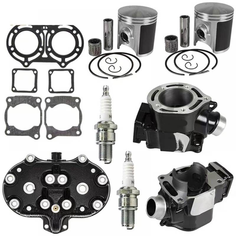 64mm Zylinderkit mit Zylinderkopf passt zu YFZ350 Banshee 350 1987-2006 Modelle, die mit 2GU-11311-00-00 2GU-11321-00-00 Motorradmotorteilen kompatibel sind von GHJtRs