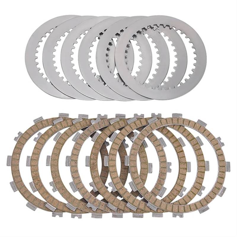 Clutch-Reibungsplatten und Stahlplattenkit kompatibel mit KX125 KX 125 1997-2008 Modelle Teilenummer 13088-1102 13088-1057 13089-013 Motorradteile(B -PAPER BASED KIT) von GHJtRs