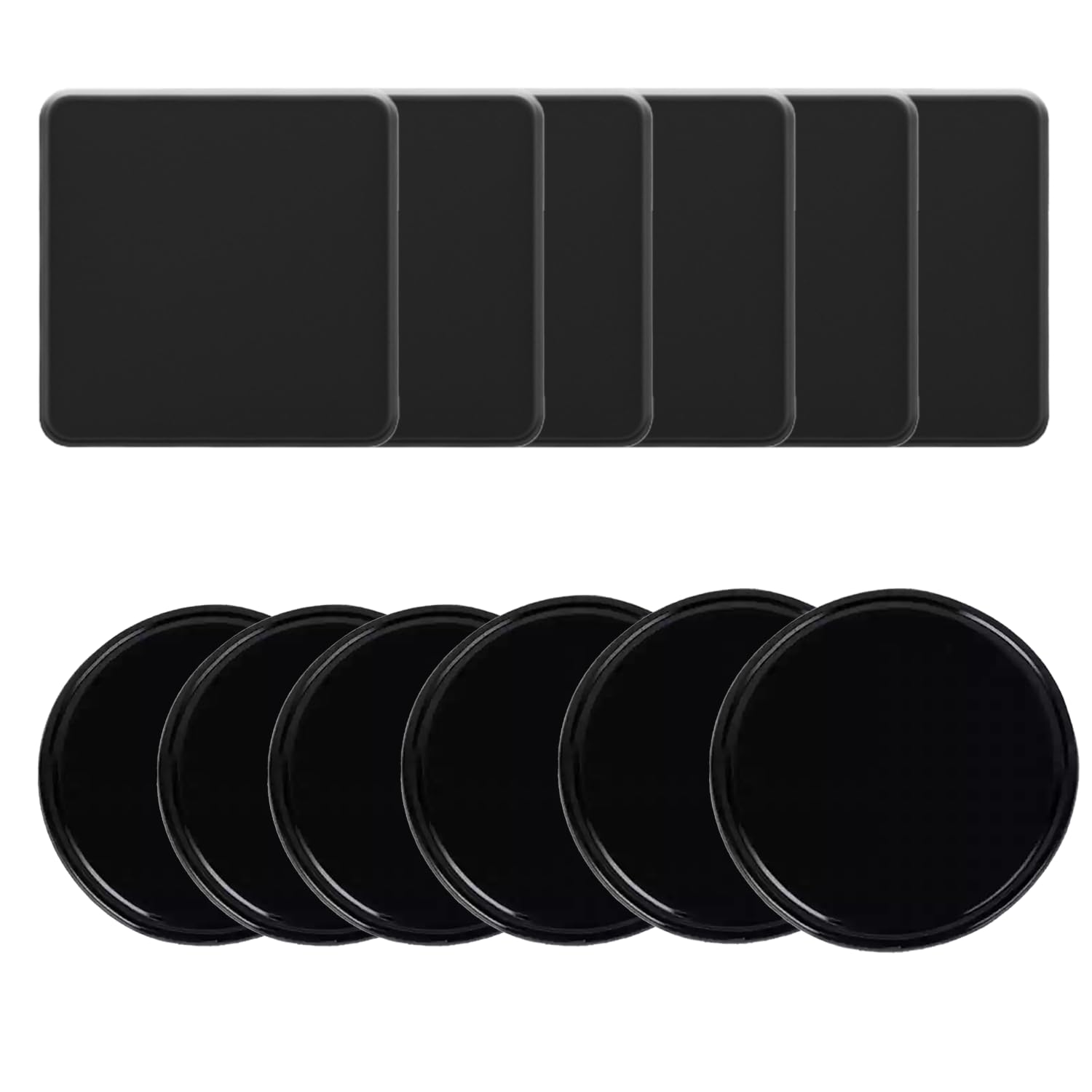 12 Stück Anti Rutsch Pads Set, Wiederverwendbare Runde und Quadratische Anti Rutschmatte, Waschbare Nano Gel Pads für Handy, Auto Armaturenbrett, Doppelseitig Klebend 12 Stück Anti Rutsch Pads Set, Wiederverwendbare Runde und Quadratische Anti Rutschmatte, Waschbare Nano Gel Pads für Handy, Auto Armaturenbrett, Doppelseitig Klebend von GHKJOK