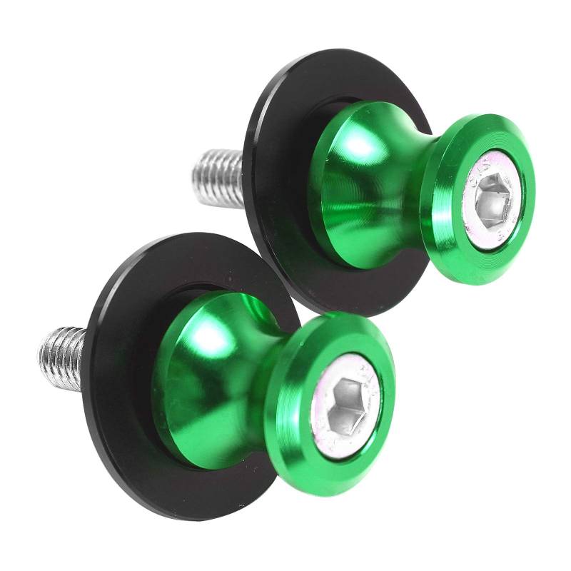 GIDIBII M8*1,25 Ständeraufnahme, Schwingenschutz Schwingenadapter Ständer Bobbins Spool Racingadapter Kompatibel mit S1000RR Honda Kawasaki Suzuki (Grün) von GIDIBII