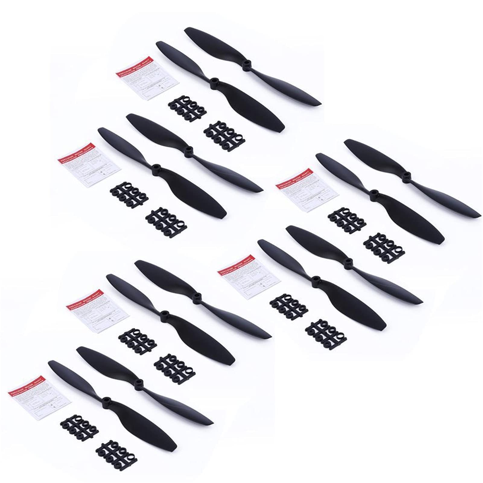 GIGIROM 12 STÜCKE 1045 Propeller 10in CW CCW 10X45 Requisiten Zubehör Drone DIY Quadcopter RC Klinge Ersatzteile Flügel Fans F450 F550 Propellerflugzeug-Ersatzteil(Black) von GIGIROM
