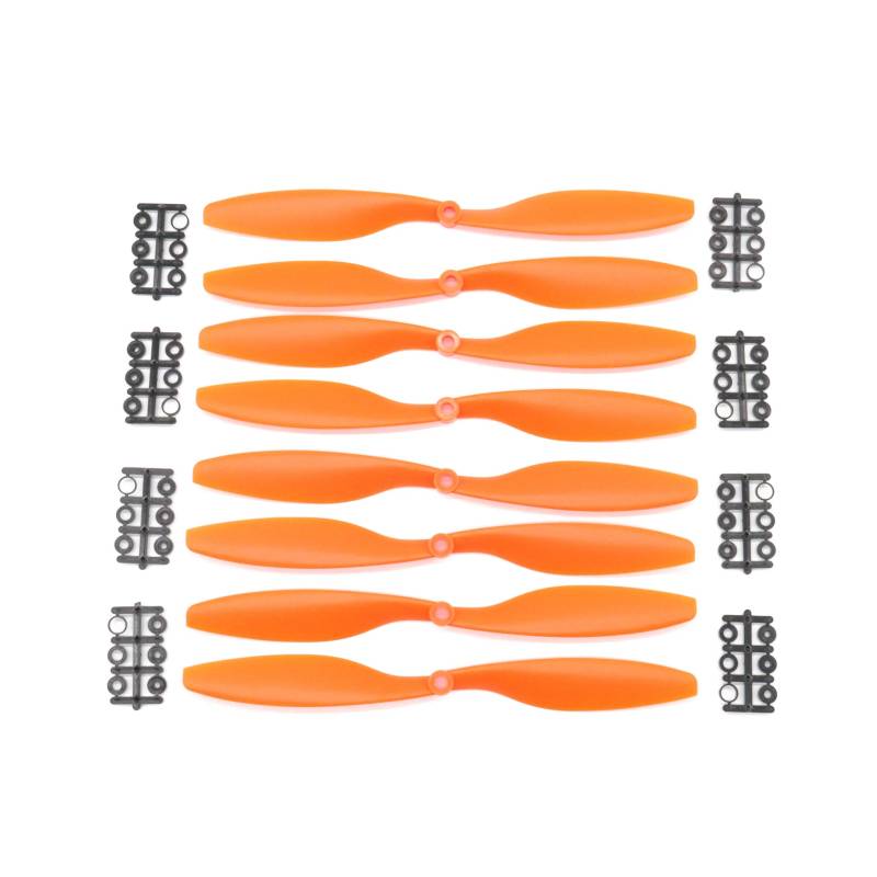 GIGIROM 8 PCS 1045 Propeller F450 F550 RC Quadcopter Drone Ersatz Requisiten Teile Zubehör Propellerflugzeug-Ersatzteil(Orange) von GIGIROM