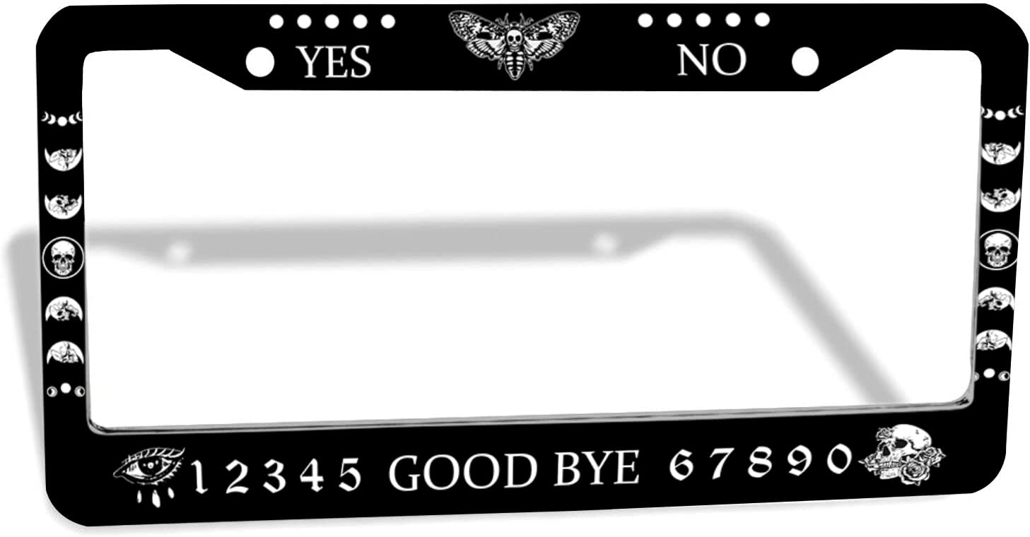 Gothic Schädel Nummernschildrahmen Gothic Zubehör für Nummernschild Dekoration für Auto vorne hinten 2 Löcher Schrauben Gothic Schädel Nummernschildrahmen Gothic Zubehör für Nummernschild Dekoration für Auto vorne hinten 2 Löcher Schrauben von GIITSRIZ