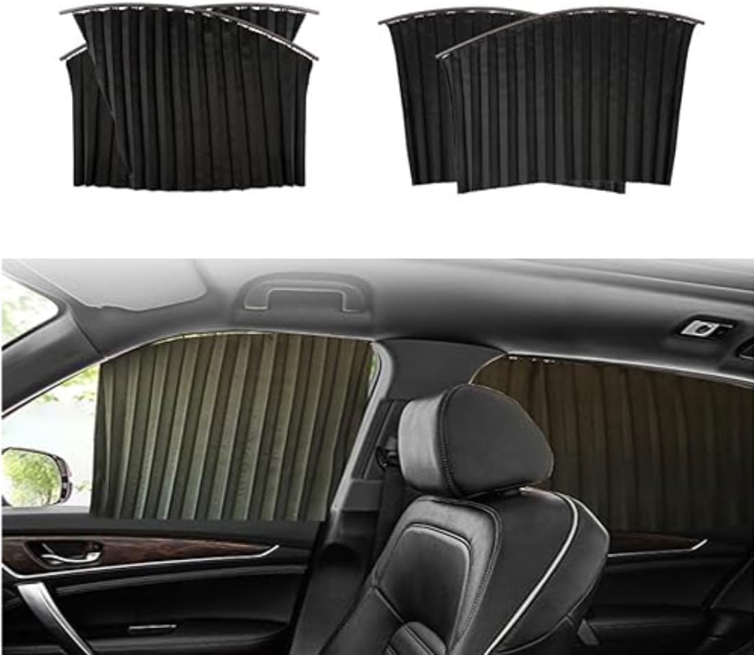 4 Stück Universal Fit Magnetische Auto Seitenfenster Sichtschutz Sonnenschutz, extra große magnetische Autofenstervorhänge, Autofenster, magnetische Schiebevorhänge, blockieren Hitze und UV-Strahlen, 4 Stück Universal Fit Magnetische Auto Seitenfenster Sichtschutz Sonnenschutz, extra große magnetische Autofenstervorhänge, Autofenster, magnetische Schiebevorhänge, blockieren Hitze und UV-Strahlen, von GINGER TECH