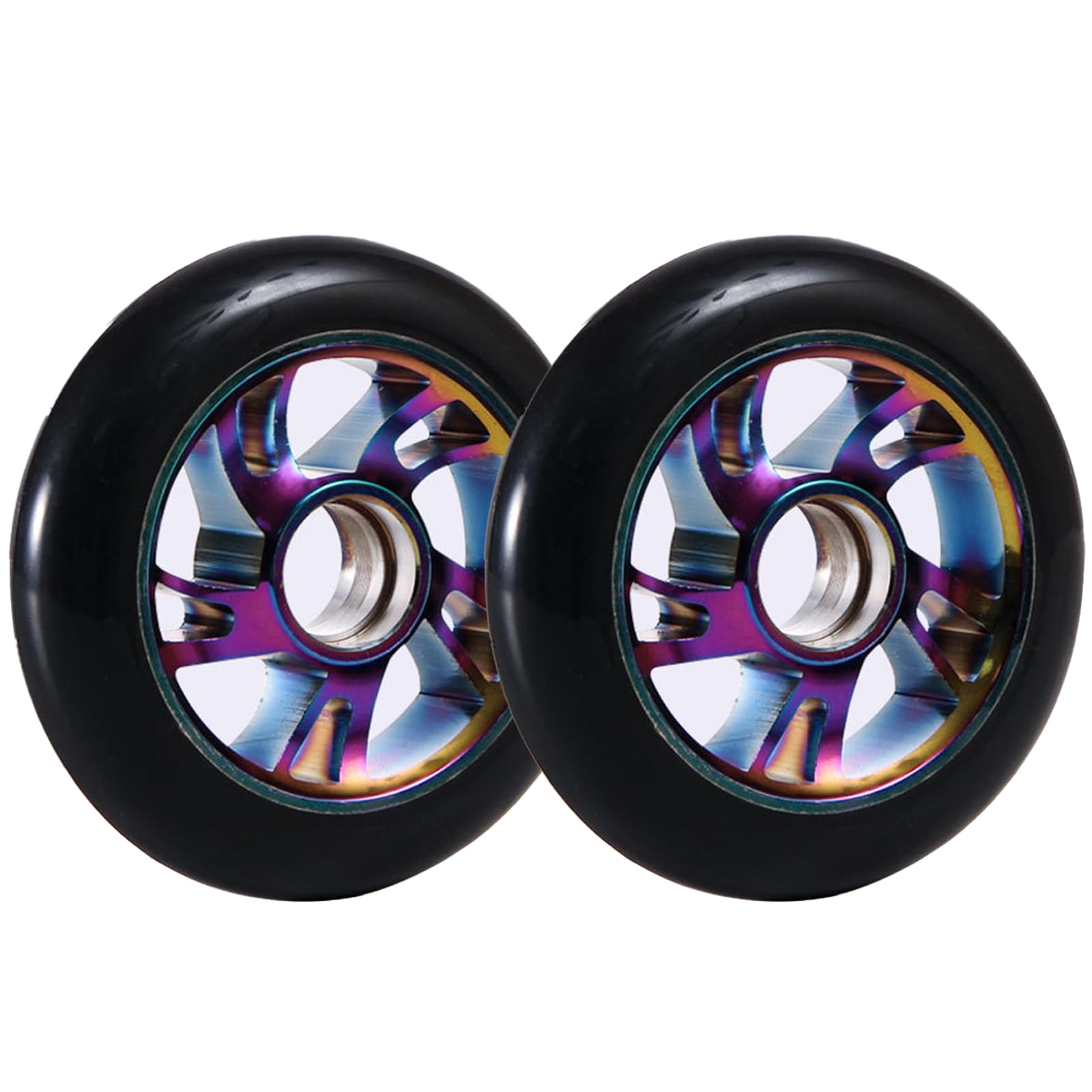 GIONAR 2 Stück 100mm Scooter Rollen mit ABEC-9 Lager, Stunt Scooter Ersatzräder, 88A Härtegrad, 100mm Scooter Ersatzräder Pro Scooter Neo Rädern, Passend für Apollo, Fuzion, Hudora GIONAR 2 Stück 100mm Scooter Rollen mit ABEC-9 Lager, Stunt Scooter Ersatzräder, 88A Härtegrad, 100mm Scooter Ersatzräder Pro Scooter Neo Rädern, Passend für Apollo, Fuzion, Hudora von GIONAR