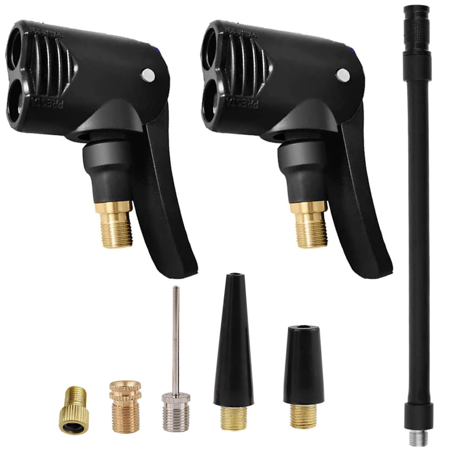 GIONAR 2 Stück Ventilstecker KFZ Luftpumpen Zubehör, Fahrradventil Adapter, 2-in-1Reifenfüllventil Anschluss mit Hebelstecker, Auto Ventilstecker für Fahrrad, Motorrad und LKW GIONAR 2 Stück Ventilstecker KFZ Luftpumpen Zubehör, Fahrradventil Adapter, 2-in-1Reifenfüllventil Anschluss mit Hebelstecker, Auto Ventilstecker für Fahrrad, Motorrad und LKW von GIONAR