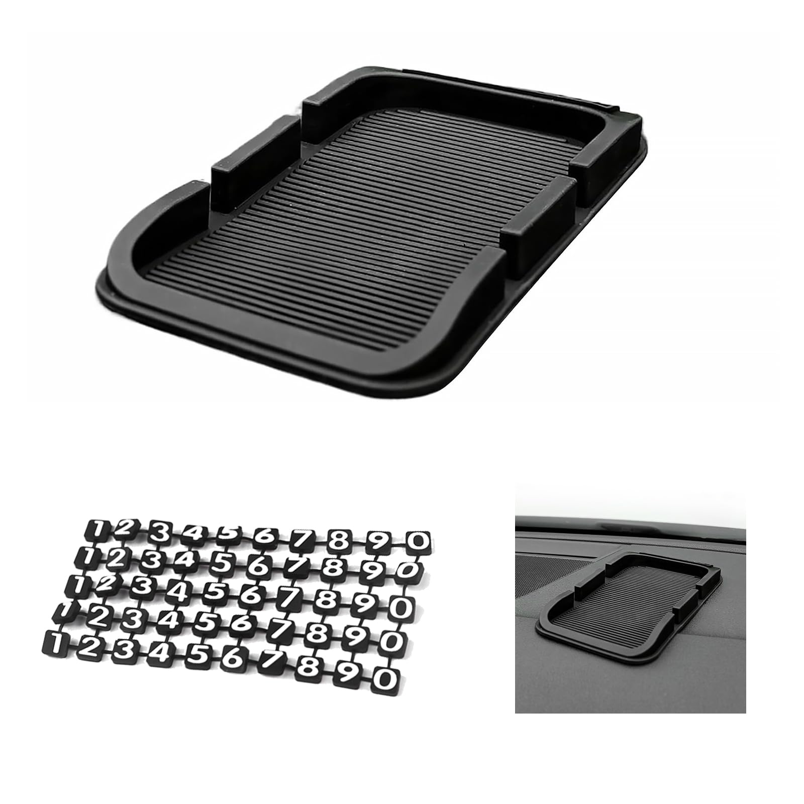 Gestreifte Antirutschmatte, 3 In 1 Auto Anti-Rutsch-Pad, Auto Antirutsch Matte Haft Pads, Silikon Handyhalterung inklusive, Anti Rutsch Pads Auto für Fahrzeug Armaturenbrett Gestreifte Antirutschmatte, 3 In 1 Auto Anti-Rutsch-Pad, Auto Antirutsch Matte Haft Pads, Silikon Handyhalterung inklusive, Anti Rutsch Pads Auto für Fahrzeug Armaturenbrett von GIONAR