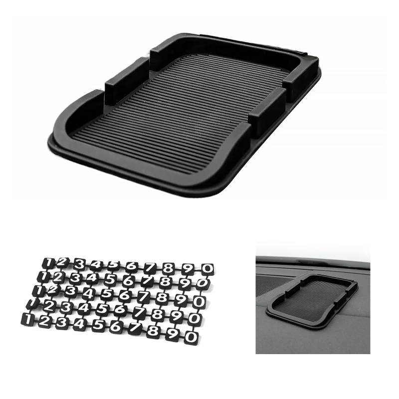 Gestreifte Antirutschmatte, 3 In 1 Auto Anti-Rutsch-Pad, Auto Antirutsch Matte Haft Pads, Silikon Handyhalterung inklusive, Anti Rutsch Pads Auto für Fahrzeug Armaturenbrett von GIONAR