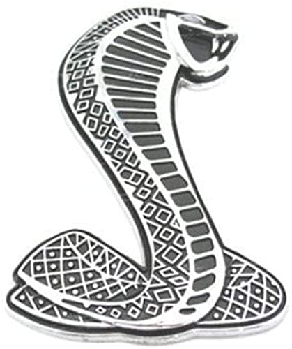 GIVBRO 3D-Emblem für Kühlergrill, Metall, silberfarben, Kobra-Form, 1 Stück von GIVBRO