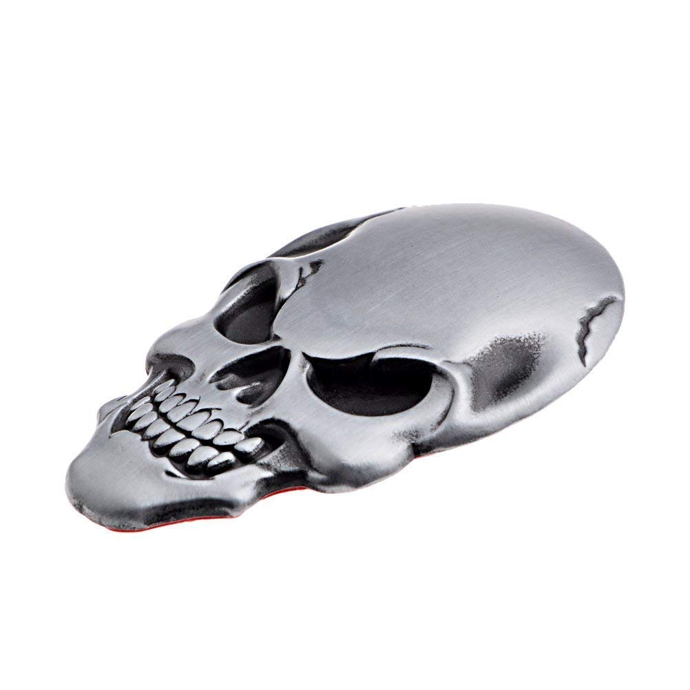 GIVBRO Metall-Aufkleber mit Klebeband für Harley Cruiser Bobber Chopper Sport Bike 3D Chrom Schädel Knochen Abzeichen Emble, 1 Stück GIVBRO Metall-Aufkleber mit Klebeband für Harley Cruiser Bobber Chopper Sport Bike 3D Chrom Schädel Knochen Abzeichen Emble, 1 Stück von GIVBRO