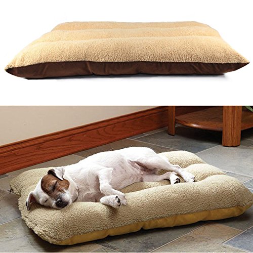 GK Hundebett-Matratze mit Kissen Kissen Matte Decke, weich warm, groß, rechteckig von GK