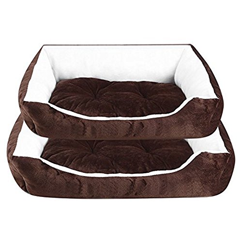 Weich Waschbar Hund Haustier Warm Korb Groß Bett Kissen mit Vlies Futter Braun Warm Weich Vlies Hündchen Haustiere Hund Luxus Bett Kissen Kissen Matte Sofa mit Entfernbar Kissen Matte Warm Korb Vlies Futter Deluxe Hündchen Braun Kissen Haustier Waschbar Matratze (Mittel) von GK