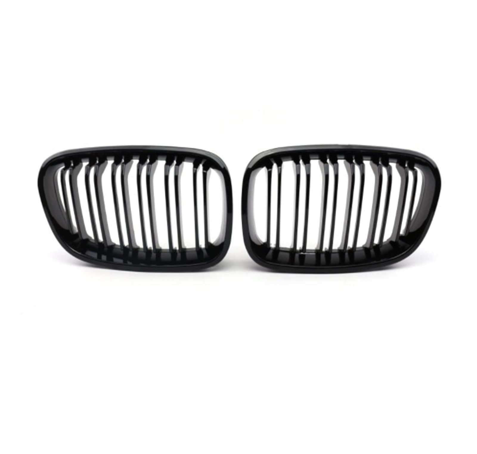 1 Paar Frontgrills, kompatibel mit BMW 1er F20 F21 2012–2018, glänzend schwarzer Nierengrill, Ersatz-Renngitter for die vordere Stoßstange(12-14 Gloss Black) von GKALSUEGE