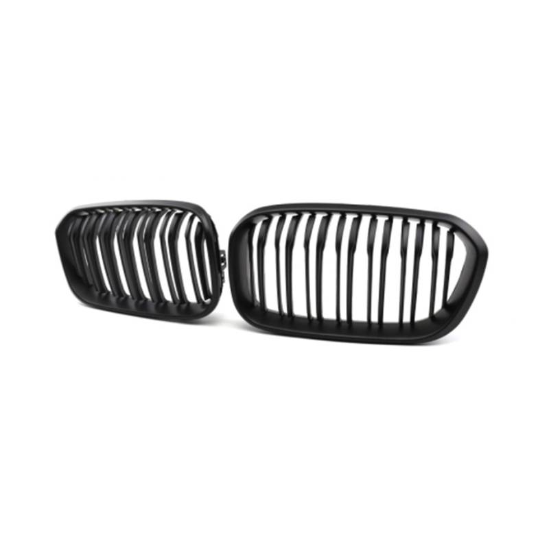 1 Paar Frontgrills, kompatibel mit BMW 1er F20 F21 2012–2018, glänzend schwarzer Nierengrill, Ersatz-Renngitter for die vordere Stoßstange(12-14 Matte Black) von GKALSUEGE