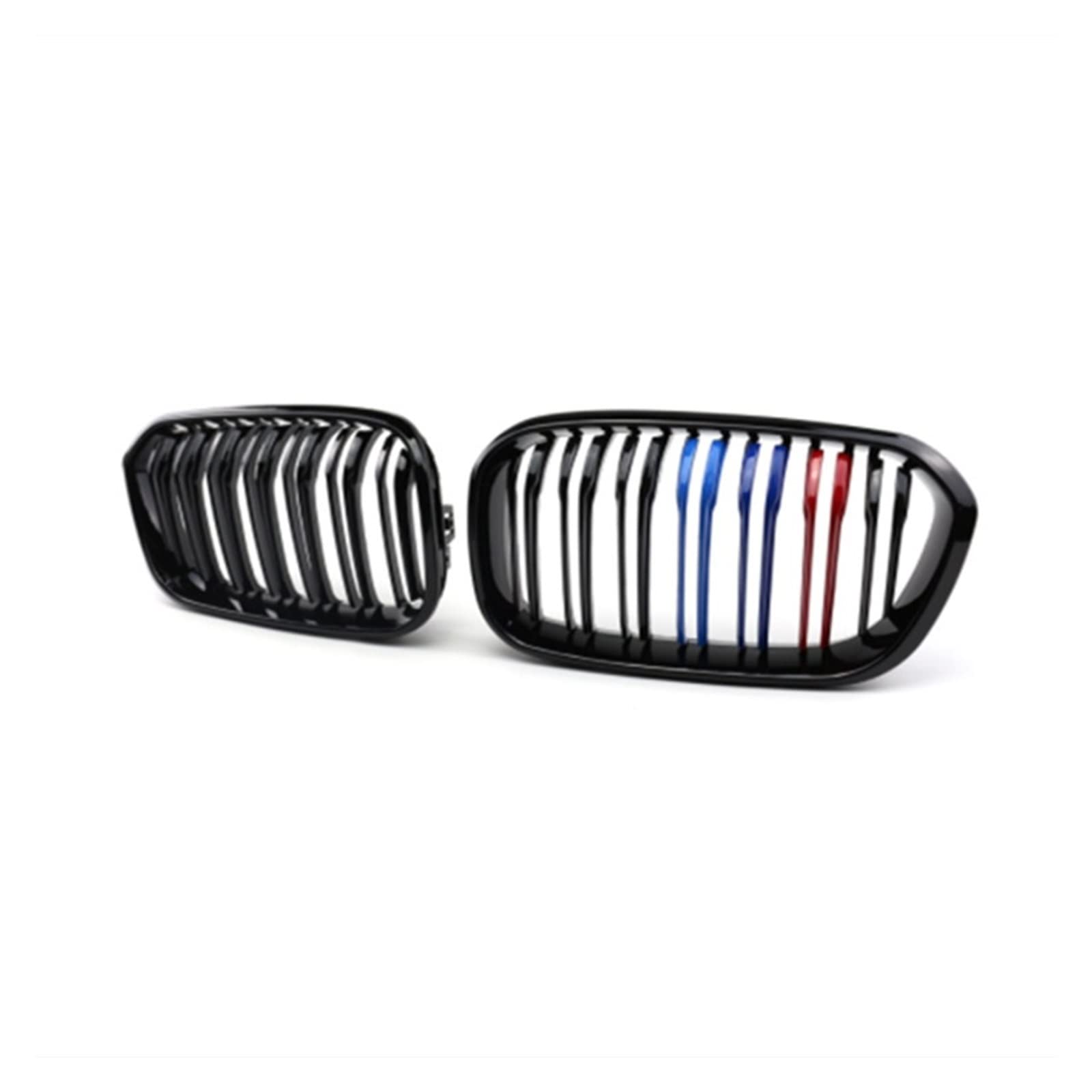 1 Paar Frontgrills, kompatibel mit BMW 1er F20 F21 2012–2018, glänzend schwarzer Nierengrill, Ersatz-Renngitter for die vordere Stoßstange(12-14 Three Colors) von GKALSUEGE