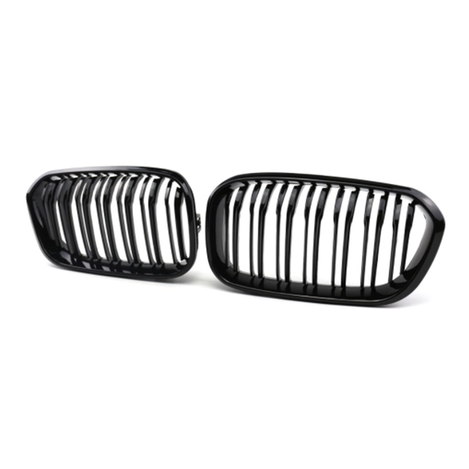 1 Paar Frontgrills, kompatibel mit BMW 1er F20 F21 2012–2018, glänzend schwarzer Nierengrill, Ersatz-Renngitter for die vordere Stoßstange(15-18 Gloss Black) von GKALSUEGE