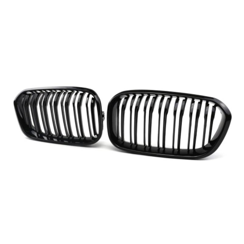 1 Paar Frontgrills, kompatibel mit BMW 1er F20 F21 2012–2018, glänzend schwarzer Nierengrill, Ersatz-Renngitter for die vordere Stoßstange(15-18 Gloss Black) von GKALSUEGE