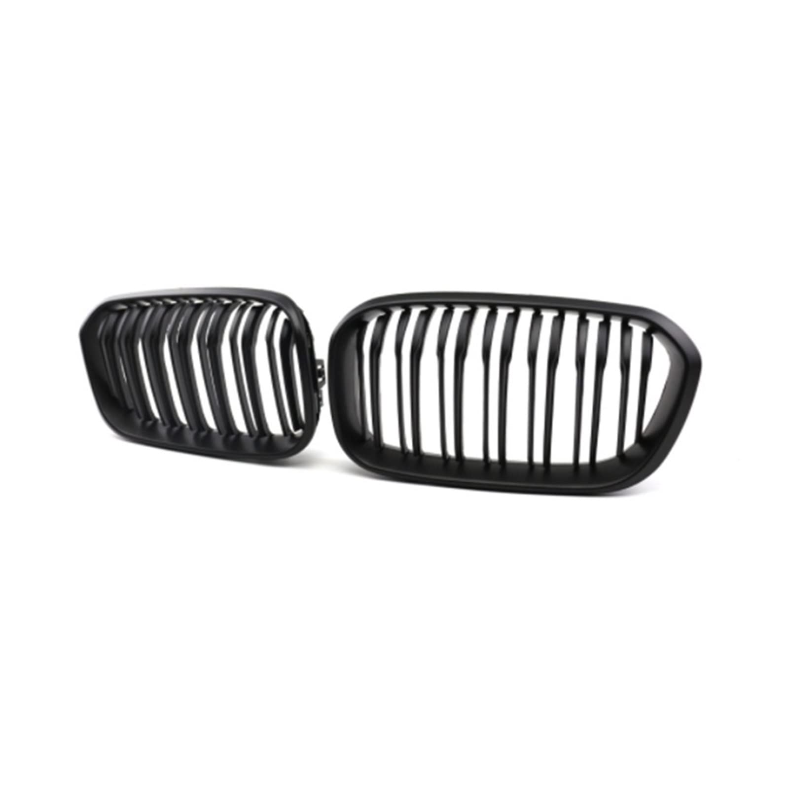1 Paar Frontgrills, kompatibel mit BMW 1er F20 F21 2012–2018, glänzend schwarzer Nierengrill, Ersatz-Renngitter for die vordere Stoßstange(15-18 Matte Black) von GKALSUEGE