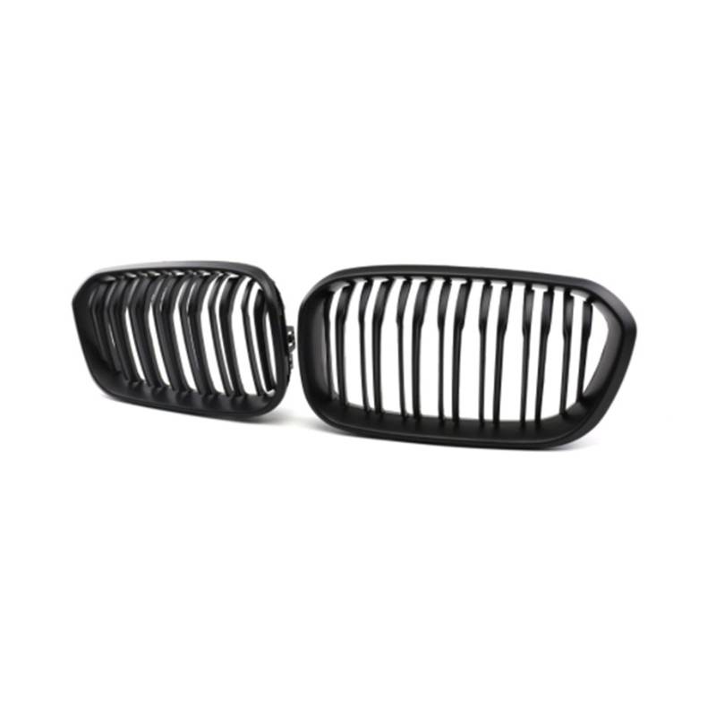 1 Paar Frontgrills, kompatibel mit BMW 1er F20 F21 2012–2018, glänzend schwarzer Nierengrill, Ersatz-Renngitter for die vordere Stoßstange(15-18 Matte Black) von GKALSUEGE
