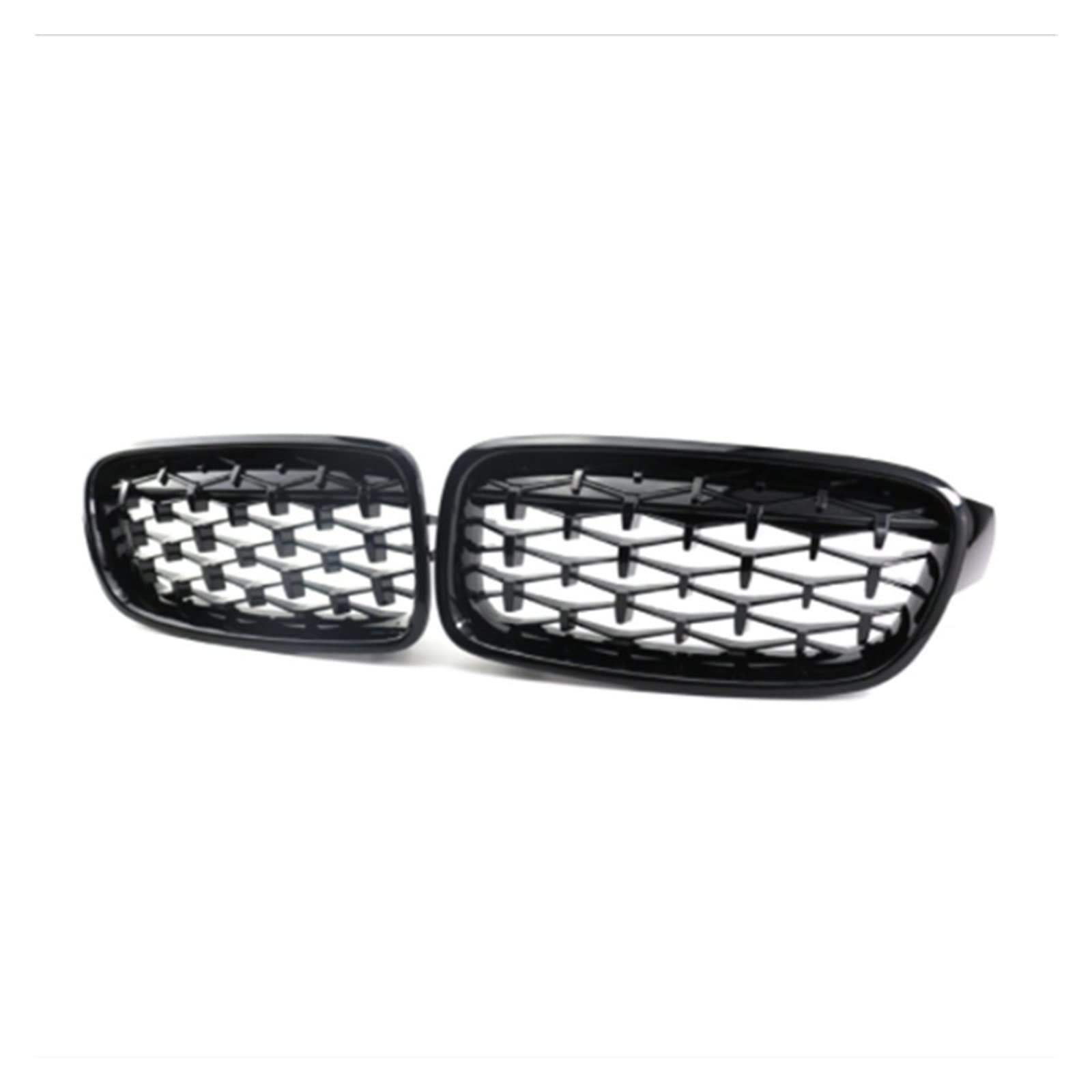 1 Paar Frontgrills Diamond Gypsophila Silber Nierengrill Kompatibel mit BMW 3er F30 2012-2019 Ersatz-Renn-Frontstoßstange(1 Pair All Black) von GKALSUEGE