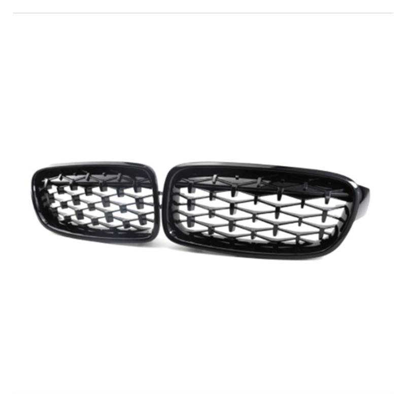 1 Paar Frontgrills Diamond Gypsophila Silber Nierengrill Kompatibel mit BMW 3er F30 2012-2019 Ersatz-Renn-Frontstoßstange(1 Pair All Black) von GKALSUEGE