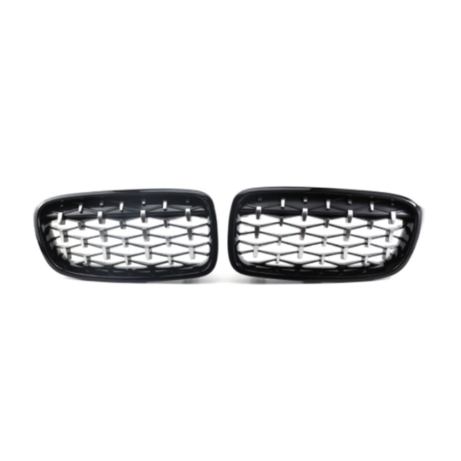 1 Paar Frontgrills Diamond Gypsophila Silber Nierengrill Kompatibel mit BMW 3er F30 2012-2019 Ersatz-Renn-Frontstoßstange(1 Pair Half Silver) von GKALSUEGE