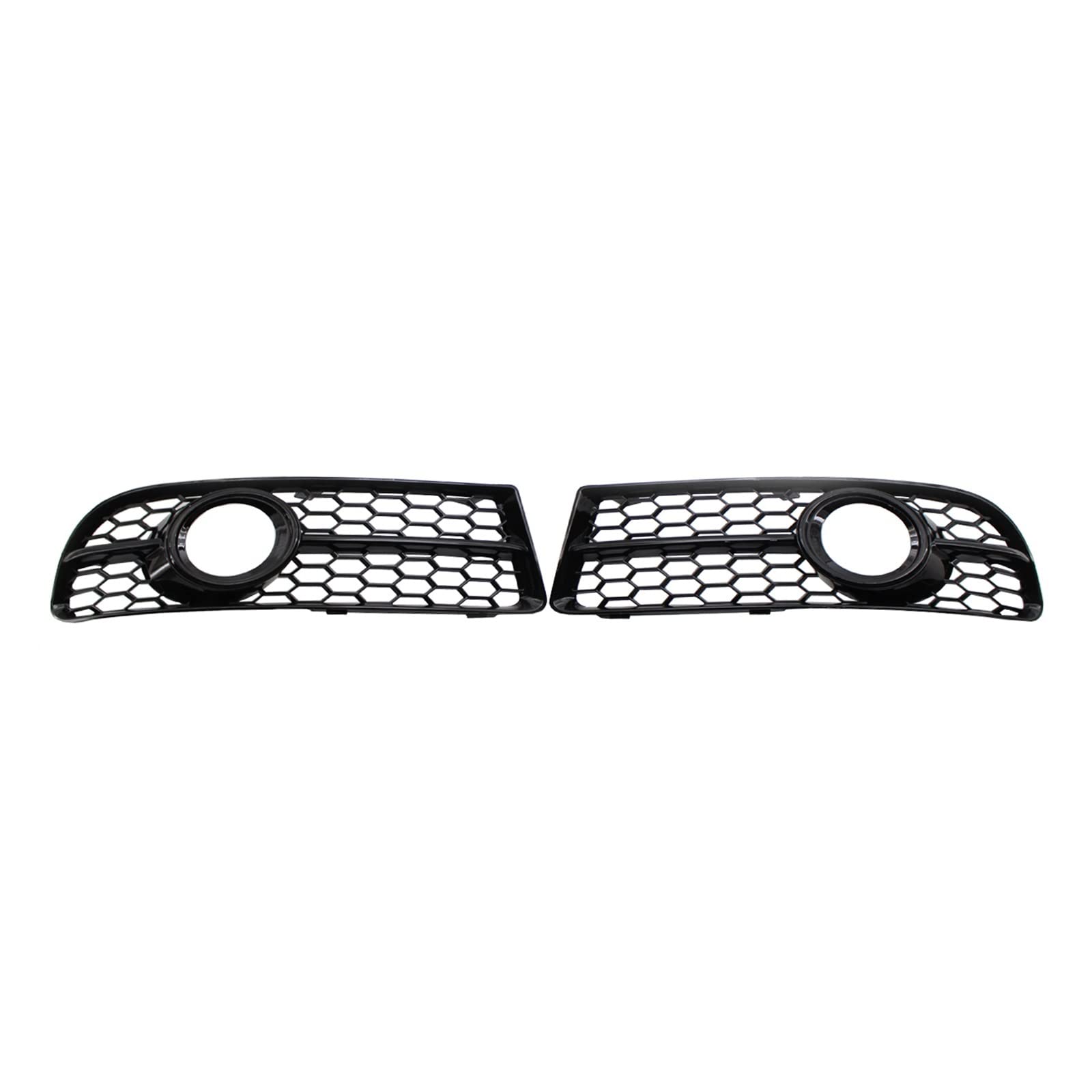 1 Paar Nebelscheinwerfer-Kühlergrillabdeckung, kompatibel mit Audi A4 B7/S4 B7/A4 2005–2008, Karosserieteile, Nebelscheinwerferrahmen, Autozubehör(Bright Black) von GKALSUEGE