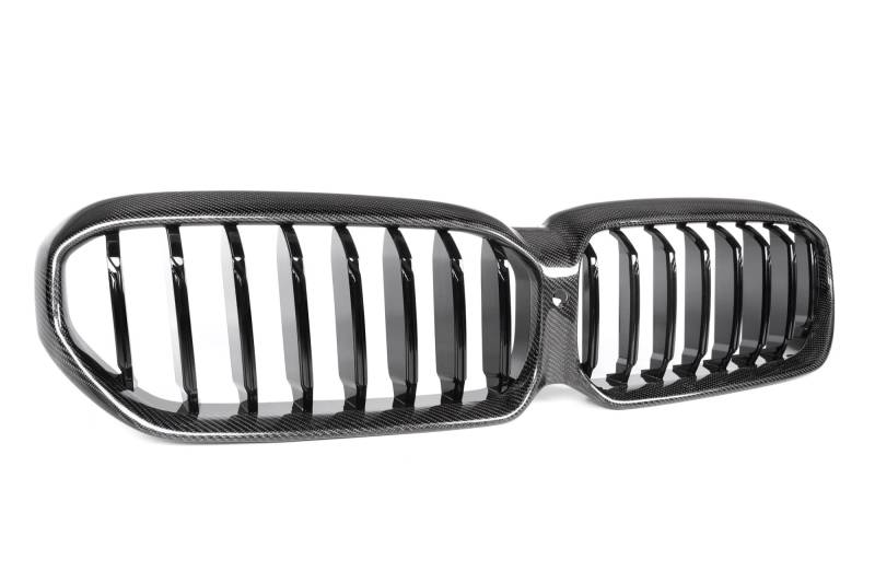 2-Lamellen-Nierengrill aus Karbonfaser, kompatibel mit BMW 5er-Facelift G30 G31G38 F90 (M5) 2020 2021 2022, Stoßstangen-Renngitterhaube(1-Slat Carbon Fiber) von GKALSUEGE