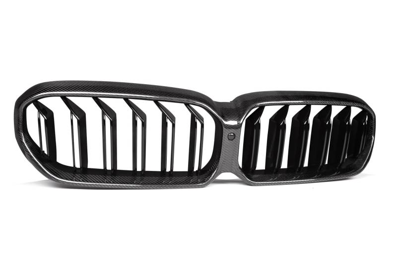 2-Lamellen-Nierengrill aus Karbonfaser, kompatibel mit BMW 5er-Facelift G30 G31G38 F90 (M5) 2020 2021 2022, Stoßstangen-Renngitterhaube(2-Slat Carbon Fiber) von GKALSUEGE