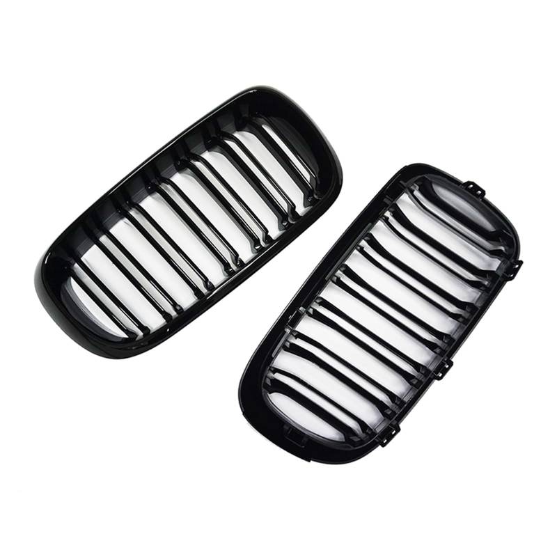 2 Stück Auto-Frontstoßstange Doppellamellen-Nierengrill Kompatibel mit BMW X5 X6 M F15 F16 F85 F86 14-17 Frontgrill-Ersatzteile von GKALSUEGE