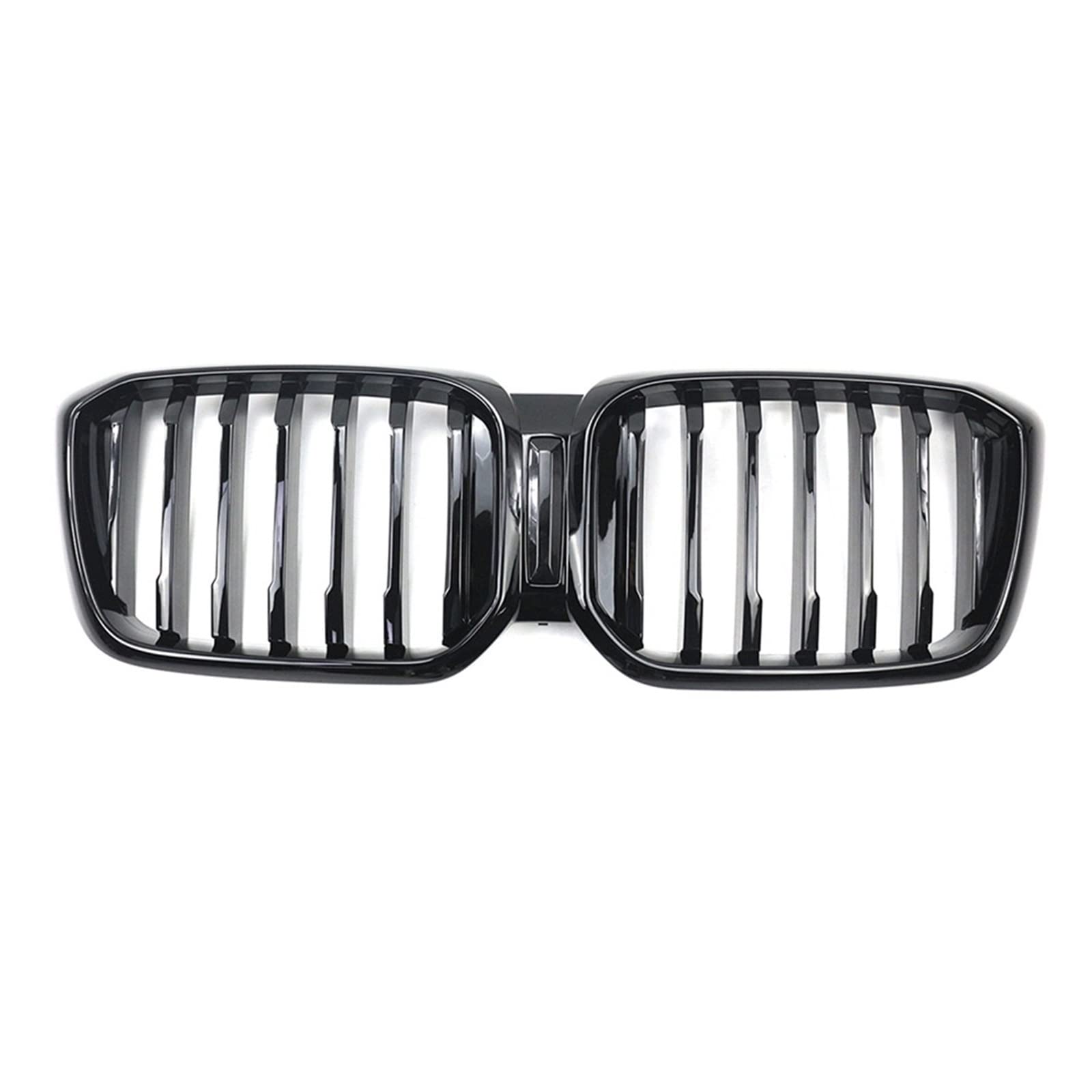 Auto-Frontgrills Nierengrill Stoßstangen-Renngrill Schwarz glänzend Doppellamelle Einzellinie Kompatibel mit BMW X3 X4 G01 G02 LCI 2022+(1Slat None Hole) von GKALSUEGE