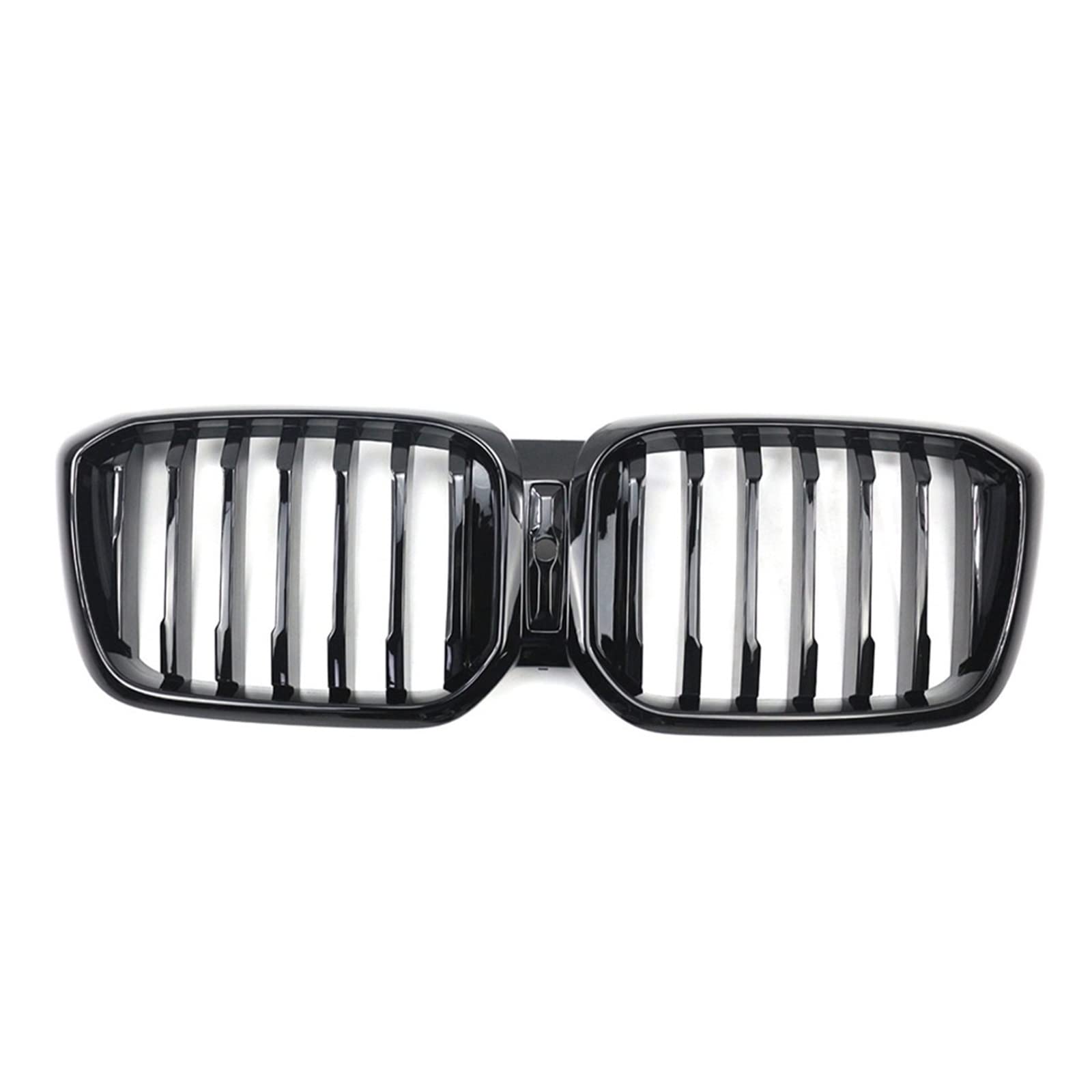 Auto-Frontgrills Nierengrill Stoßstangen-Renngrill Schwarz glänzend Doppellamelle Einzellinie Kompatibel mit BMW X3 X4 G01 G02 LCI 2022+(1Slat with Hole) von GKALSUEGE