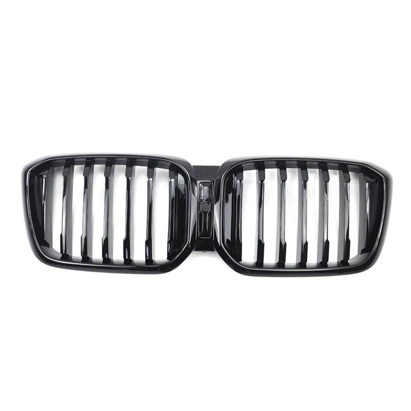 Auto-Frontgrills Nierengrill Stoßstangen-Renngrill Schwarz glänzend Doppellamelle Einzellinie Kompatibel mit BMW X3 X4 G01 G02 LCI 2022+(1Slat with Hole) von GKALSUEGE