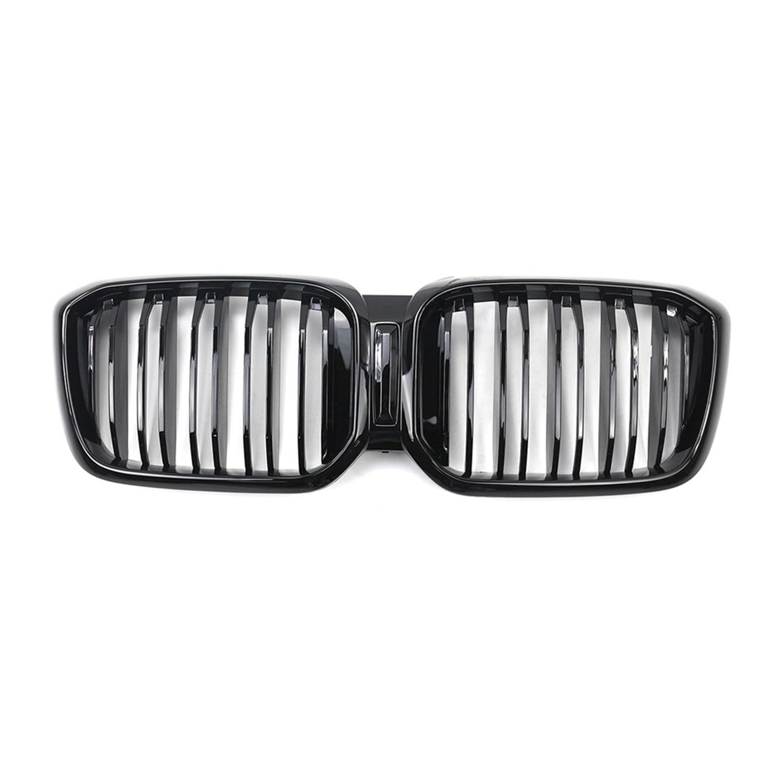 Auto-Frontgrills Nierengrill Stoßstangen-Renngrill Schwarz glänzend Doppellamelle Einzellinie Kompatibel mit BMW X3 X4 G01 G02 LCI 2022+(2Slat None Hole) von GKALSUEGE
