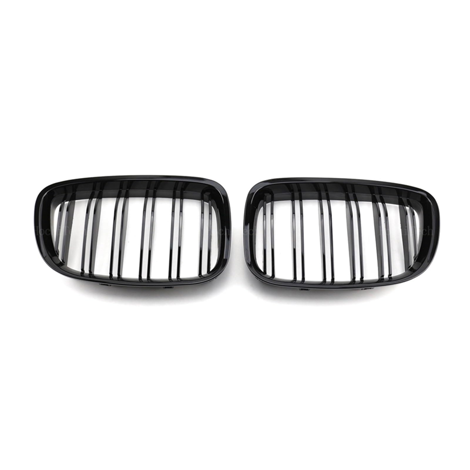 Auto-Frontstoßstangengitter Nieren-Renngrill Kompatibel mit BMW 5er GT F07 2010-2015 Doppellamellen-Ersatzgitter(All Black) von GKALSUEGE