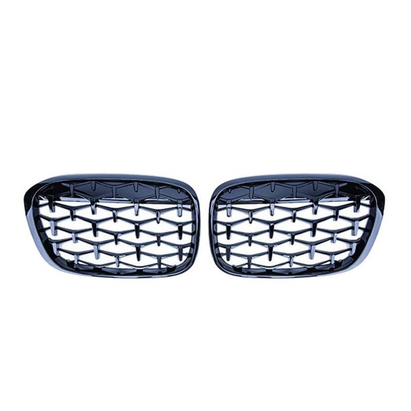 Auto-Frontstoßstangengrill Diamond Racing Grille Meteor Style Kompatibel mit BMW X1 F48 F49 2016 2017 2018 2019 Meteor Style Grills Car Styling(LEFT) von GKALSUEGE