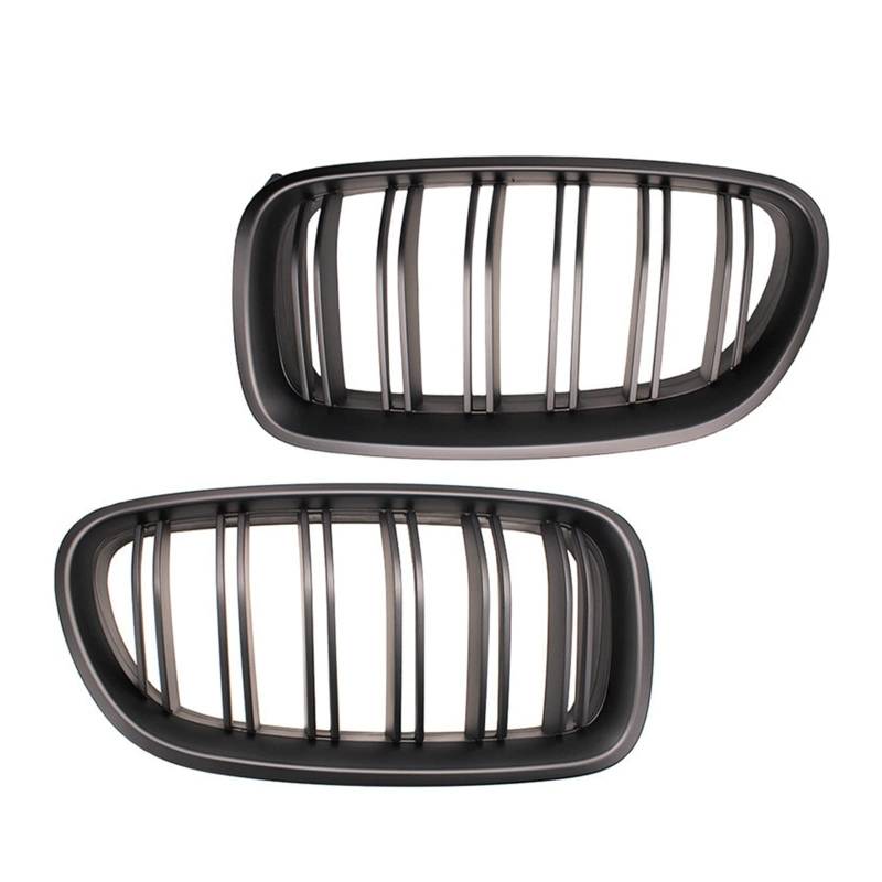 Auto-Nierengrill in Schwarz glänzend, Doppellamellen-Renngrill, kompatibel mit BMW 5er F10 F11 F18 520d 530d 540i 2010–2017, Ersatzteil(Matte Black) von GKALSUEGE